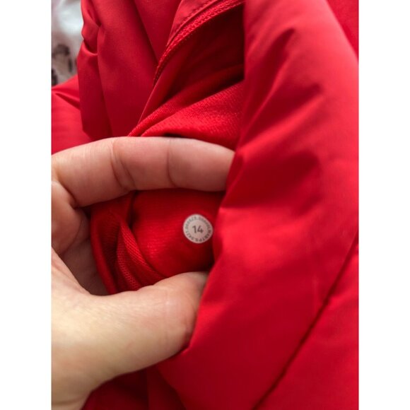 NEW no tag Lululemon Wunder Puff Long Size 14 Down Coat Grenadine Red GRRD - Picture 8 of 10